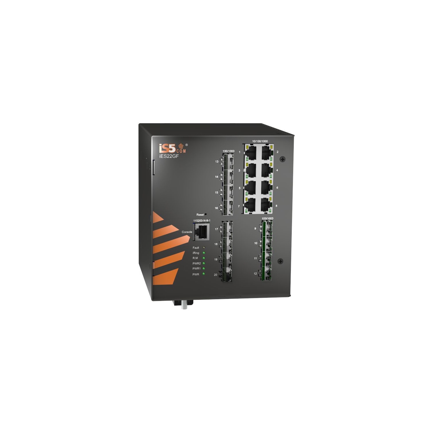 IES22GF-HV-LV-D-8GRJ45-12GSFP